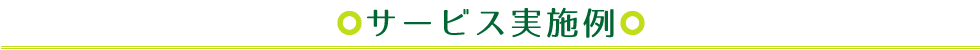 サービス実施例